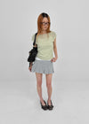 Peujeune Cap Sleeve Short-sleeve Knit