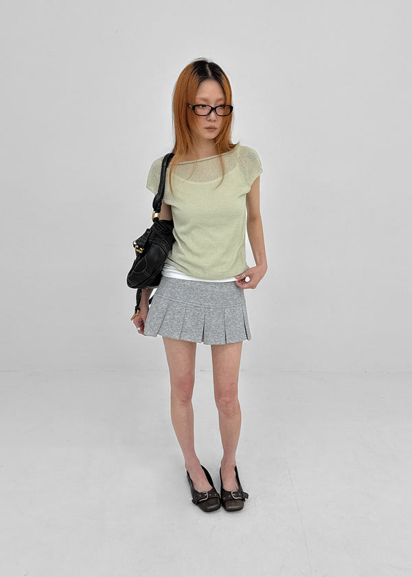 Peujeune Cap Sleeve Short-sleeve Knit