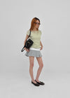 Peujeune Cap Sleeve Short-sleeve Knit