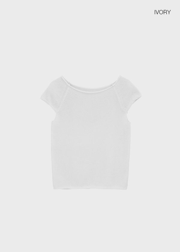 Peujeune Cap Sleeve Short-sleeve Knit