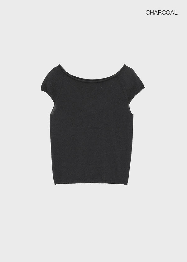 Peujeune Cap Sleeve Short-sleeve Knit