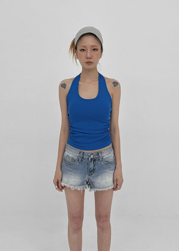 Judem Low-waist Washed Denim Shorts
