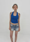 Judem Low-waist Washed Denim Shorts