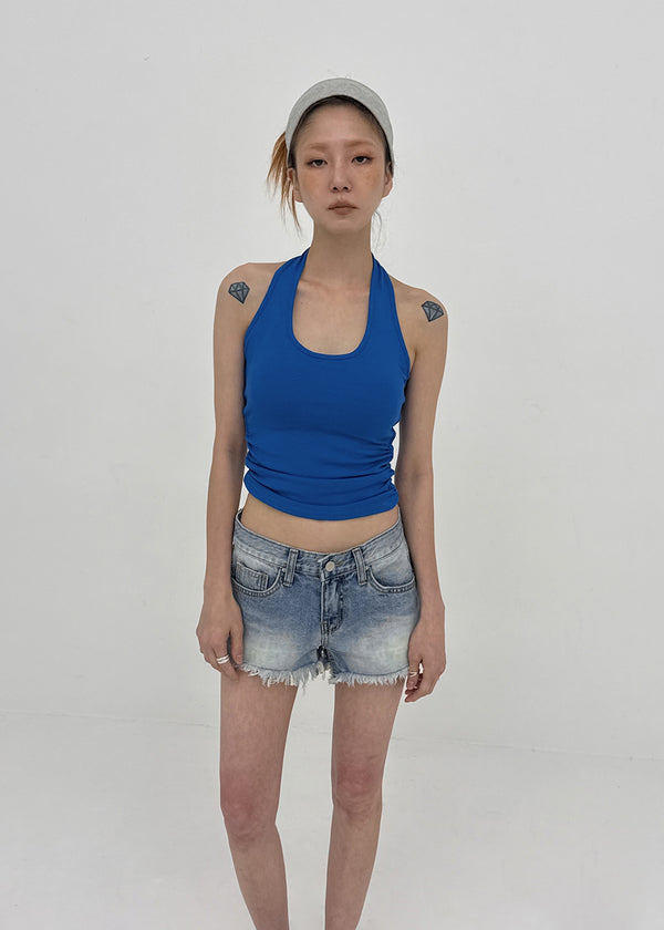 Judem Low-waist Washed Denim Shorts