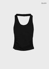 Pikung Shirred Crop Halter Sleeveless (Built-in Cap)