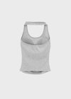 Pikung Shirred Crop Halter Sleeveless (Built-in Cap)