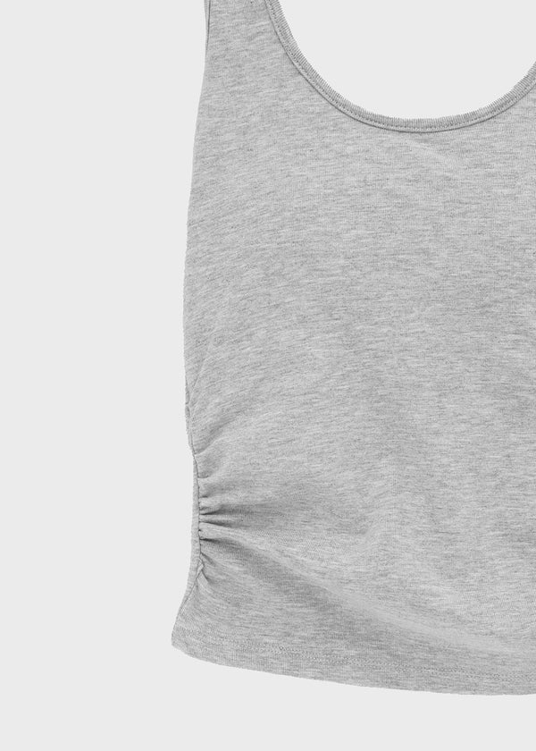 Pikung Shirred Crop Halter Sleeveless (Built-in Cap)