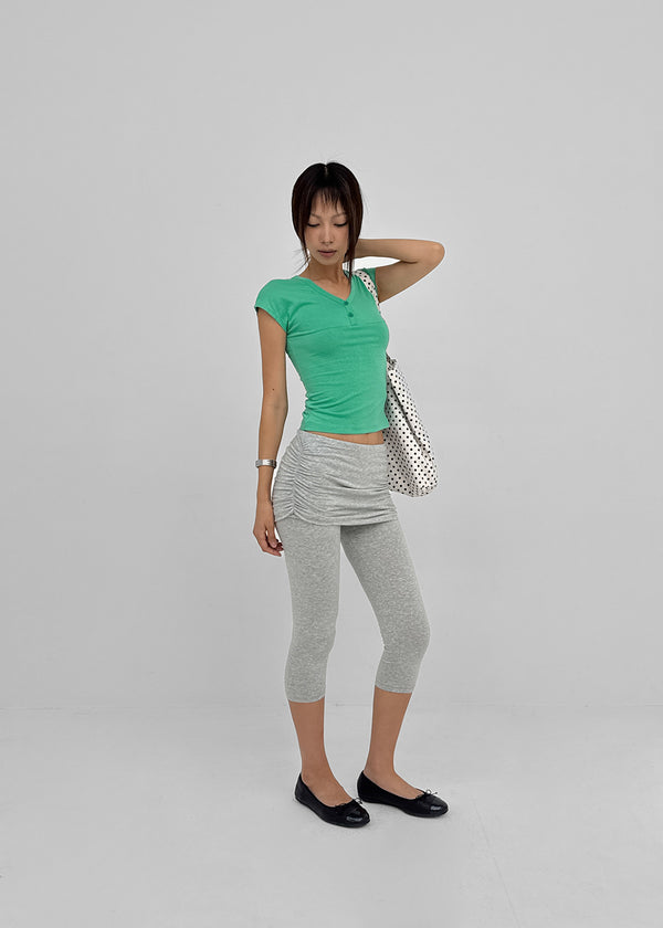 Marshall Shirred Capri Leggings
