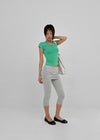 Serim V-neck Button Short-sleeve Tee