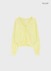 Hottin Striped Bamboo Knit Cardigan