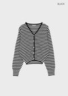 Hottin Striped Bamboo Knit Cardigan