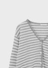 Hottin Striped Bamboo Knit Cardigan