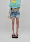 Judem Low-waist Washed Denim Shorts