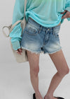 Judem Low-waist Washed Denim Shorts