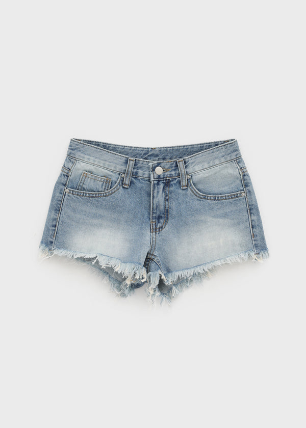 Judem Low-waist Washed Denim Shorts