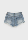 Judem Low-waist Washed Denim Shorts