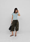 (UNISEX) GeulEum Camo Bermuda Banding Pants