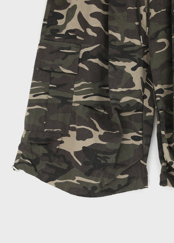 (UNISEX) GeulEum Camo Bermuda Banding Pants