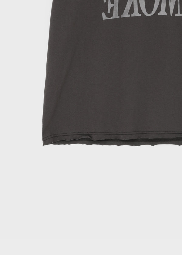 Compact Print Asymmetrical Off-shoulder Short Sleeve T-shirt