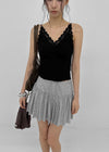 Diet V-neck Lace Sleeveless (Built-in Cap)