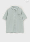 (UNISEX) Neod Stripe Short Sleeve Shirt
