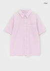 (UNISEX) Neod Stripe Short Sleeve Shirt