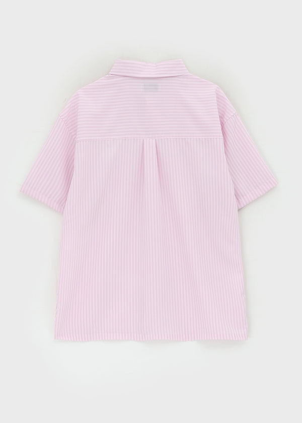 (UNISEX) Neod Stripe Short Sleeve Shirt