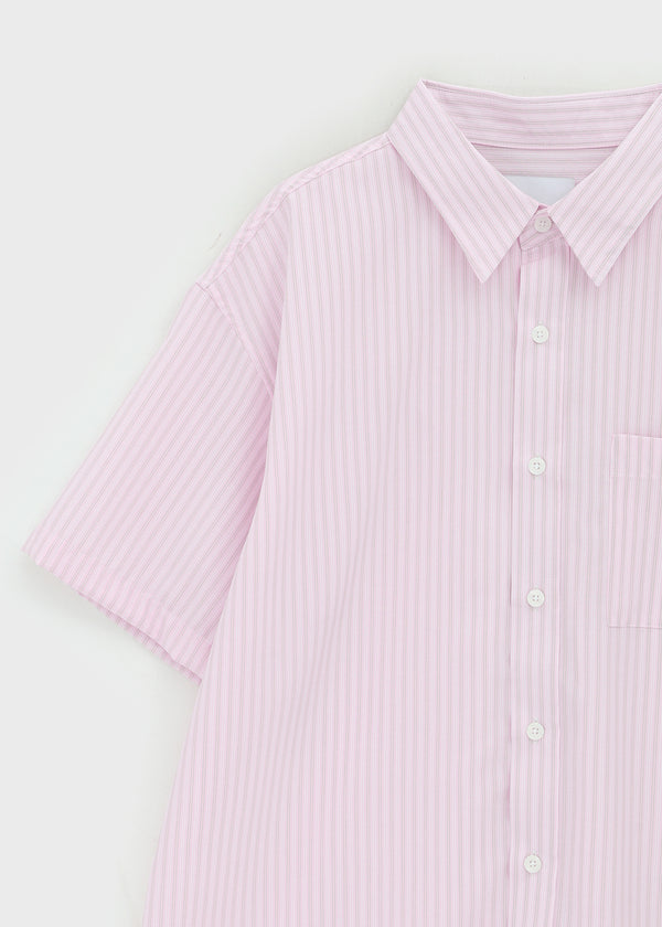 (UNISEX) Neod Stripe Short Sleeve Shirt