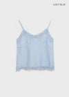 Reflect Satin Lace Sleeveless Top