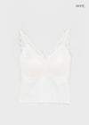 Diet V-neck Lace Sleeveless (Built-in Cap)