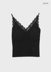Diet V-neck Lace Sleeveless (Built-in Cap)