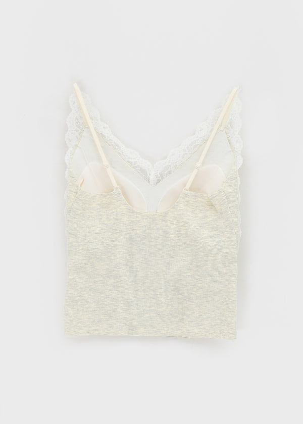 Diet V-neck Lace Sleeveless (Built-in Cap)