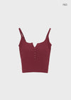Carmen Button Crop Sleeveless (Built-in Cap)