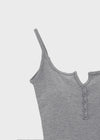 Carmen Button Crop Sleeveless (Built-in Cap)