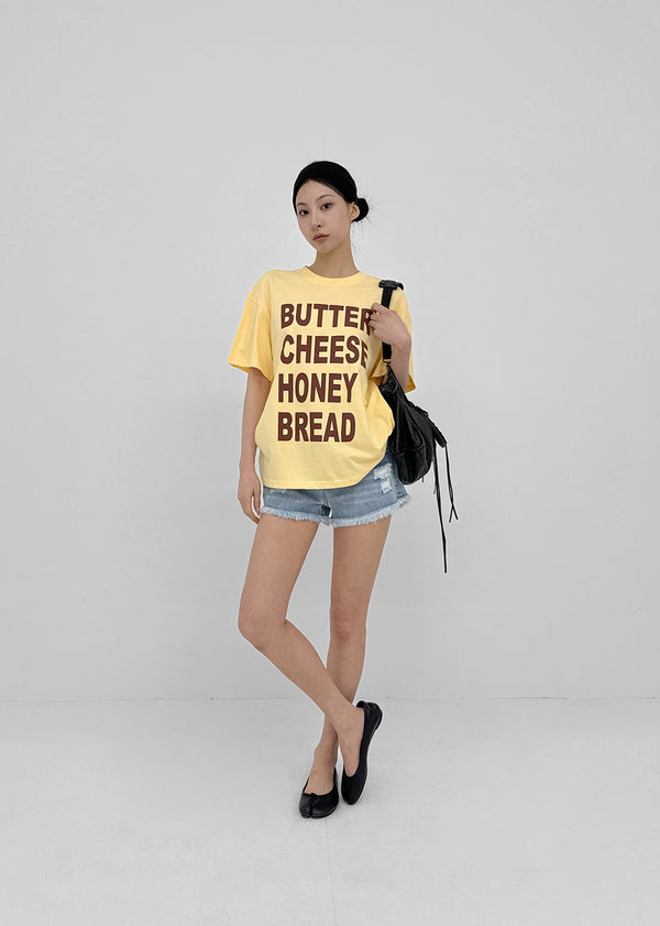(UNISEX) Potato Lettering Short Sleeve T-shirt