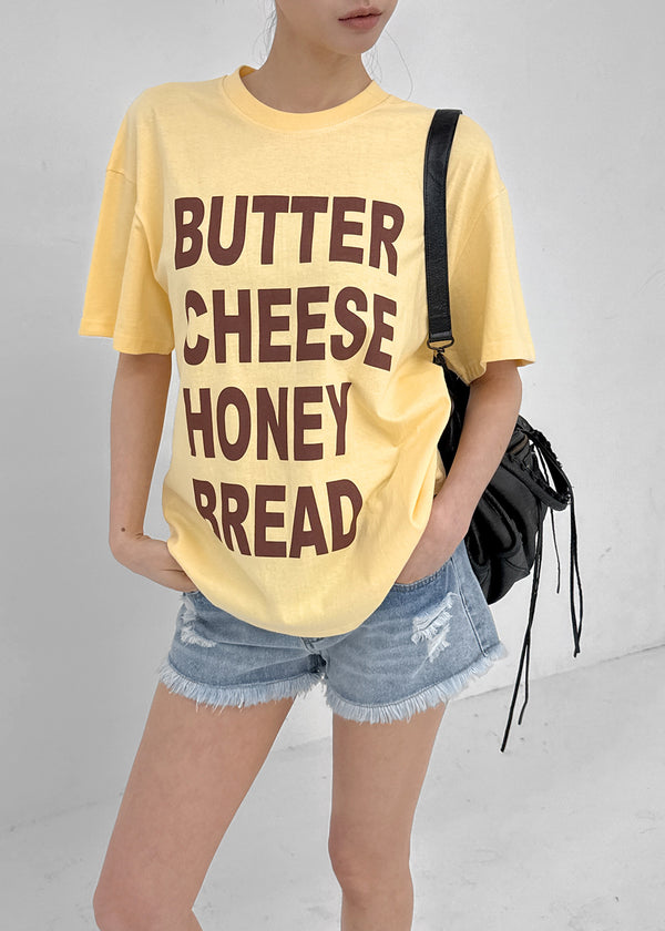 (UNISEX) Potato Lettering Short Sleeve T-shirt