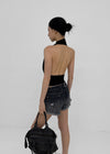 Loire Button Halter Sleeveless