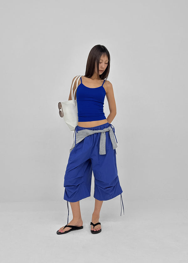 Smenly Backless Ribbed Sleeveless (Built-in Cap)