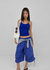 Smenly Backless Ribbed Sleeveless (Built-in Cap)