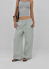 Horon Cool Linen Slim Elastic Waist Pants