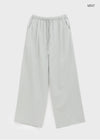 Horon Cool Linen Slim Elastic Waist Pants