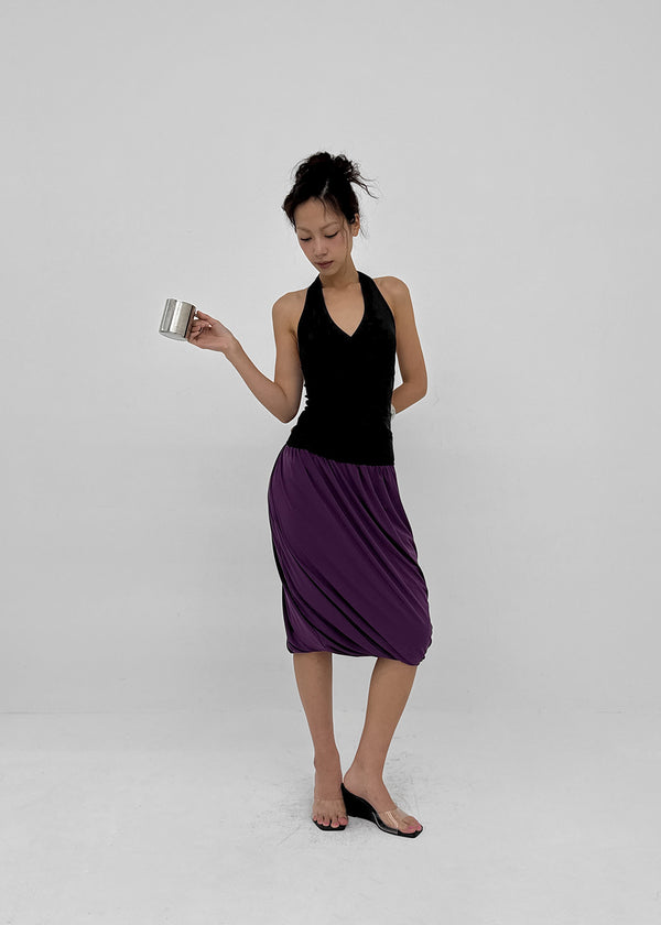 Teini Cooling Draping Midi Skirt