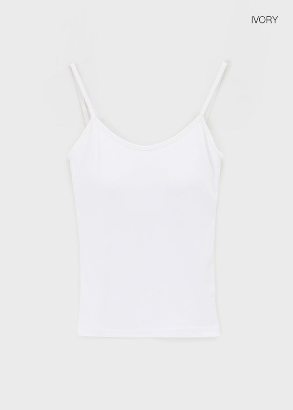 Smenly Backless Ribbed Sleeveless (Built-in Cap)