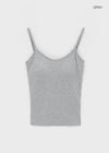 Smenly Backless Ribbed Sleeveless (Built-in Cap)