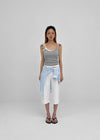 Smenly Backless Ribbed Sleeveless (Built-in Cap)