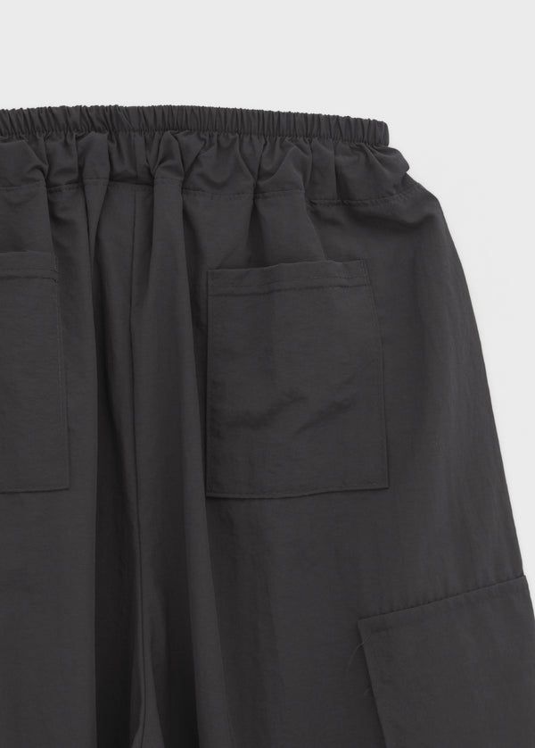 (UNISEX) Char Nylon Cargo String Pants