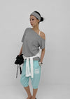 Sovereign Asymmetrical Off-shoulder Short Sleeve Tee