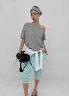 Sovereign Asymmetrical Off-shoulder Short Sleeve Tee