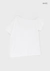 Sovereign Asymmetrical Off-shoulder Short Sleeve Tee