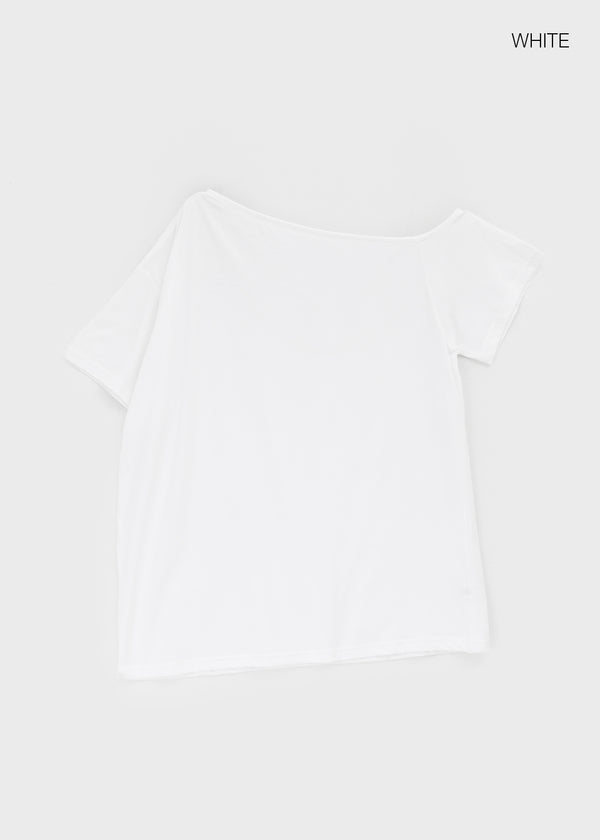 Sovereign Asymmetrical Off-shoulder Short Sleeve Tee